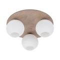 Lampa sufitowa na okrągłej rozecie z białymi kloszami idealna do nowoczesnej sypialni VIRLO WHITE 3xE14 11078 TK Lighting