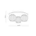 Lampa sufitowa na okrągłej rozecie z białymi kloszami idealna do nowoczesnej sypialni VIRLO WHITE 3xE14 11078 TK Lighting