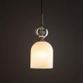 Lampa wisząca do salonu w stylu glamour, szklany ryflowany klosz dekoracyjny SOPHIA COGNAC WHITE 1xE14 11020 TK Lighting