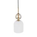 Lampa wisząca do salonu w stylu glamour, szklany ryflowany klosz dekoracyjny SOPHIA COGNAC WHITE 1xE14 11020 TK Lighting