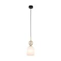 Lampa wisząca do salonu w stylu glamour, szklany ryflowany klosz dekoracyjny SOPHIA COGNAC WHITE 1xE14 11020 TK Lighting