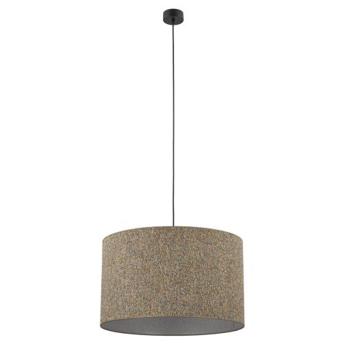 Lampa wisząca z wielokolorowym abażurem do nowoczesnych aranżacji VELLUM BLACK MULTICOLOR 1xE27 10752 TK Lighting