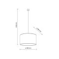 Lampa wisząca z wielokolorowym abażurem do nowoczesnych aranżacji VELLUM BLACK MULTICOLOR 1xE27 10752 TK Lighting