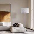 Nowoczesna lampa stojąca podłogowa 150cm wysokości z czarną nogą do salonu VELLUM BLACK 1xE27 16166 TK Lighting