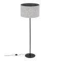 Nowoczesna lampa stojąca podłogowa 150cm wysokości z czarną nogą do salonu VELLUM BLACK 1xE27 16166 TK Lighting