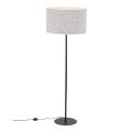 Nowoczesna lampa stojąca podłogowa 150cm wysokości z czarną nogą do salonu VELLUM BLACK 1xE27 16166 TK Lighting