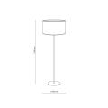 Nowoczesna lampa stojąca podłogowa 150cm wysokości z czarną nogą do salonu VELLUM BLACK 1xE27 16166 TK Lighting