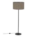 Lampa podłogowa na okrągłej podstawie z kolorowym abażurem i włącznikiem nożnym VELLUM BLACK MULTICOLOR 1xE27 16167 TK Lighting