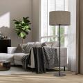 Lampa podłogowa na okrągłej podstawie z kolorowym abażurem i włącznikiem nożnym VELLUM BLACK MULTICOLOR 1xE27 16167 TK Lighting