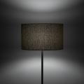Lampa podłogowa na okrągłej podstawie z kolorowym abażurem i włącznikiem nożnym VELLUM BLACK MULTICOLOR 1xE27 16167 TK Lighting