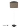Lampa podłogowa na okrągłej podstawie z kolorowym abażurem i włącznikiem nożnym VELLUM BLACK MULTICOLOR 1xE27 16167 TK Lighting