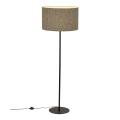Lampa podłogowa na okrągłej podstawie z kolorowym abażurem i włącznikiem nożnym VELLUM BLACK MULTICOLOR 1xE27 16167 TK Lighting