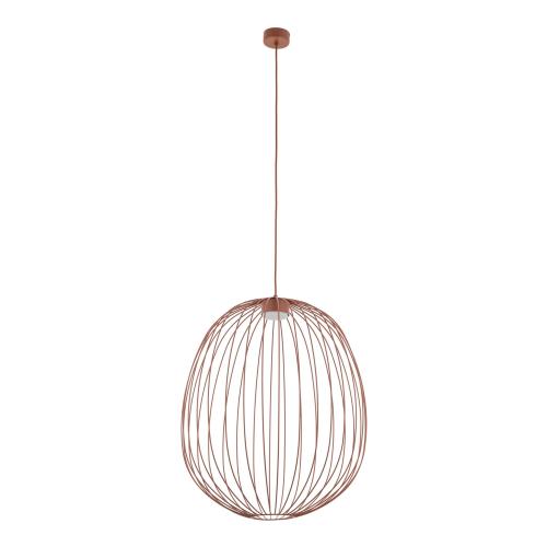 Lampa wisząca z owalnym drucianym kloszem w kolorze ceglastym SPHERA L BRICK 1xGX53 11302 TK Lighting