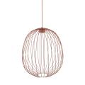 Lampa wisząca z owalnym drucianym kloszem w kolorze ceglastym SPHERA L BRICK 1xGX53 11302 TK Lighting