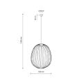 Lampa wisząca z owalnym drucianym kloszem w kolorze ceglastym SPHERA L BRICK 1xGX53 11302 TK Lighting