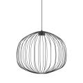 Czarna lampa wisząca z kulistym, drucianym kloszem do sypialni, salonu SPHERA M BLACK 1xGX53 11304 TK Lighting
