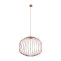 Lampa wisząca z drucianym, kulistym kloszem w kolorze ceglastym do jadalni SPHERA M BRICK 1xGX53 11305 TK Lighting