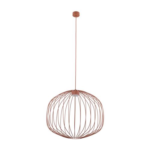 Lampa wisząca z drucianym, kulistym kloszem w kolorze ceglastym do jadalni SPHERA M BRICK 1xGX53 11305 TK Lighting