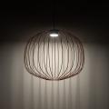 Lampa wisząca z drucianym, kulistym kloszem w kolorze ceglastym do jadalni SPHERA M BRICK 1xGX53 11305 TK Lighting