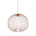 Lampa wisząca z drucianym, kulistym kloszem w kolorze ceglastym do jadalni SPHERA M BRICK 1xGX53 11305 TK Lighting