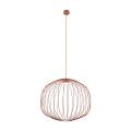 Lampa wisząca z drucianym, kulistym kloszem w kolorze ceglastym do jadalni SPHERA M BRICK 1xGX53 11305 TK Lighting