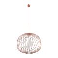 Lampa wisząca z drucianym, kulistym kloszem w kolorze ceglastym do jadalni SPHERA M BRICK 1xGX53 11305 TK Lighting