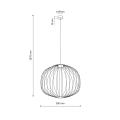 Lampa wisząca z drucianym, kulistym kloszem w kolorze ceglastym do jadalni SPHERA M BRICK 1xGX53 11305 TK Lighting