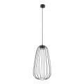 Stylowa, czarna lampa wisząca z  drucianym kloszem klatką do salonu SPHERA S 1xGX53 11307 TK Lighting