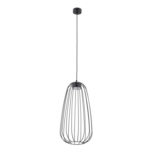 Stylowa, czarna lampa wisząca z  drucianym kloszem klatką do salonu SPHERA S 1xGX53 11307 TK Lighting