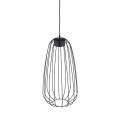 Stylowa, czarna lampa wisząca z  drucianym kloszem klatką do salonu SPHERA S 1xGX53 11307 TK Lighting