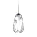 Stylowa, czarna lampa wisząca z  drucianym kloszem klatką do salonu SPHERA S 1xGX53 11307 TK Lighting