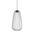 Stylowa, czarna lampa wisząca z  drucianym kloszem klatką do salonu SPHERA S 1xGX53 11307 TK Lighting