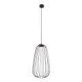 Stylowa, czarna lampa wisząca z  drucianym kloszem klatką do salonu SPHERA S 1xGX53 11307 TK Lighting
