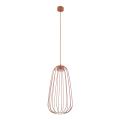 Lampa wisząca z drucianym kloszem w kolorze ceglastym do salonu SPHERA S BRICK 1xGX53 11308 TK Lighting