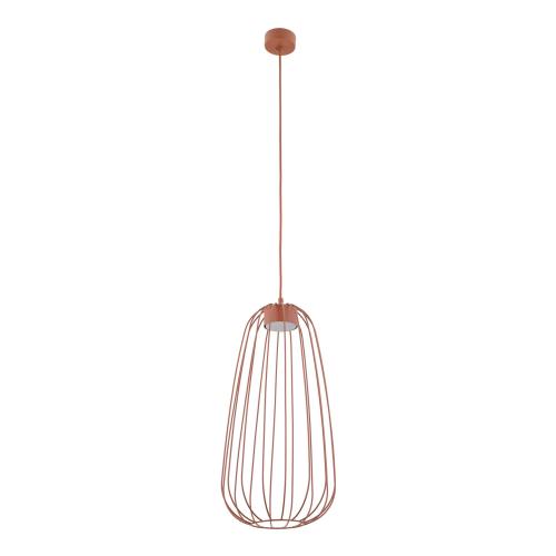 Lampa wisząca z drucianym kloszem w kolorze ceglastym do salonu SPHERA S BRICK 1xGX53 11308 TK Lighting