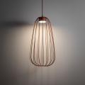 Lampa wisząca z drucianym kloszem w kolorze ceglastym do salonu SPHERA S BRICK 1xGX53 11308 TK Lighting