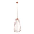 Lampa wisząca z drucianym kloszem w kolorze ceglastym do salonu SPHERA S BRICK 1xGX53 11308 TK Lighting