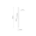 Podłużny, brązowy kinkiet do nowoczesnych wnętrz, 100cm długości 8W LED NAVI NEW BROWN LONG 11349 TK Lighting