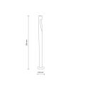 Grafitowy słupek ogrodowy 80cm LED 5W IP65 lampa zewnętrzna aluminiowa SENA L IP65 19003 TK Lighting