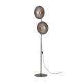Lampa podłogowa brązowa do loftowych wnętrz, dwa klosze SLATE NEW BROWN GLASS 2xG9 16190 TK Lighting
