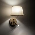 Stylowa lampa ścienna w stylu skandynawskim do sypialni, kinkiet na dwa źródła światła + włącznik MAJA SABIA 1xE27 + 1xG9 - 11596