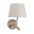 Stylowa lampa ścienna w stylu skandynawskim do sypialni, kinkiet na dwa źródła światła + włącznik MAJA SABIA 1xE27 + 1xG9 - 11596