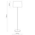 Lampa podłogowa klasyczna z białym abażurem do salonu, 148cm wysokości MAJA SABIA 1xE27 16180 TK Lighting