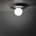 Lampa sufitowa z dekoracyjnym, brązowym talerzykiem i białym kloszem do salonu PIXI NEW BROWN 1xG9 11335 TK Lighting