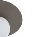 Lampa sufitowa z dekoracyjnym, brązowym talerzykiem i białym kloszem do salonu PIXI NEW BROWN 1xG9 11335 TK Lighting