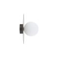 Lampa sufitowa z dekoracyjnym, brązowym talerzykiem i białym kloszem do salonu PIXI NEW BROWN 1xG9 11335 TK Lighting