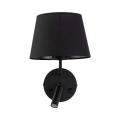 Czarny kinkiet z włącznikiem i dodatkowym ramieniem do czytania do sypialni MAJA BLACK 1xE27 / 1xG9 11392 TK Lighting