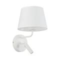 Biały kinkiet z włącznikiem i dodatkowym ramieniem do czytania do sypialni MAJA WHITE 1xE27 / 1xG9 11393 TK Lighting