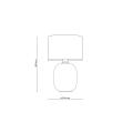 Stylowa lampa stołowa z zieloną, szklaną podstawą i lnianym abażurem MELODY OLIVE 1xE27 16183 TK Lighting