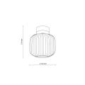 Lampa sufitowa brązowa ze szklanym, ryflowanym kloszem do jadalni SALVIA BROWN 1xE14 11358 TK Lighting